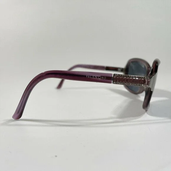Valentino V5520/s 0ALF Eyeglasses Frames Purple Oval Bedazzled Rhinestones 110 - Picture 3 of 8